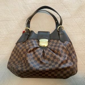 New Louis Vuitton Sistina PM Bag in LV Damier Eben